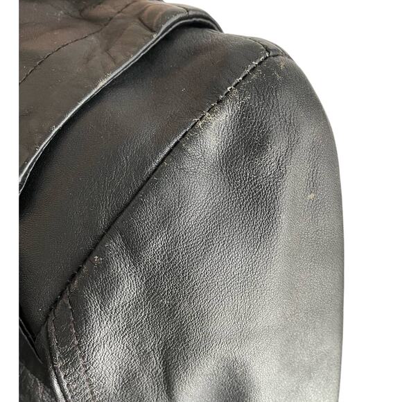 Mango MNG Moto Leather Biker Jacket in Black XSmall Small - Picture 5 of 7